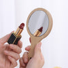 Hand-held Cosmetic Mirror Beauty Salon Wooden