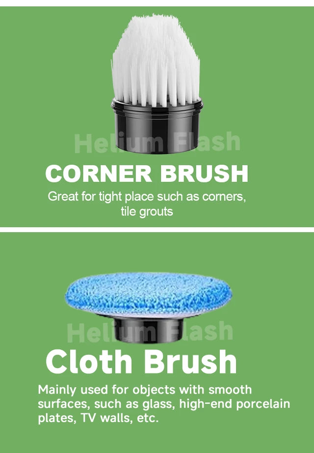 Helium Flash Cordless Spin Scrubber – Powerful Electric Cleaning Brush (3 Models Available)