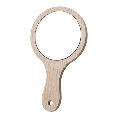 Hand-held Cosmetic Mirror Beauty Salon Wooden